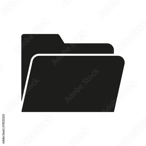 The folder icon. File symbol. Flat
