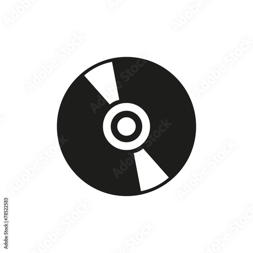 The cd icon. Compact disk symbol. Flat