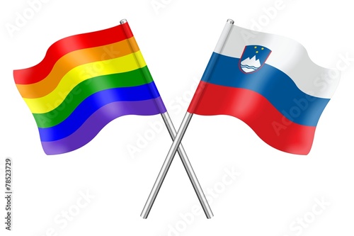 Free Download Flags: rainbow and Slovenia - GFXLoad