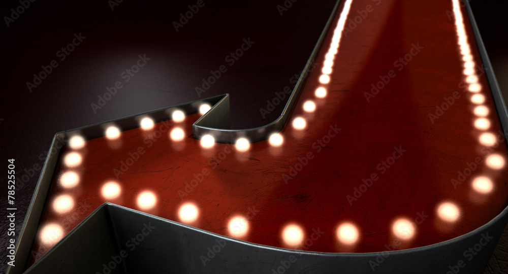 Naklejka premium Vintage Red Arrow Sign