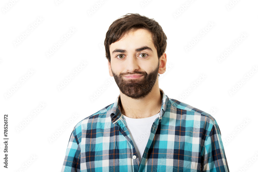 Smiling young casual man.