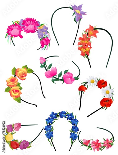 Alice bands with flowers