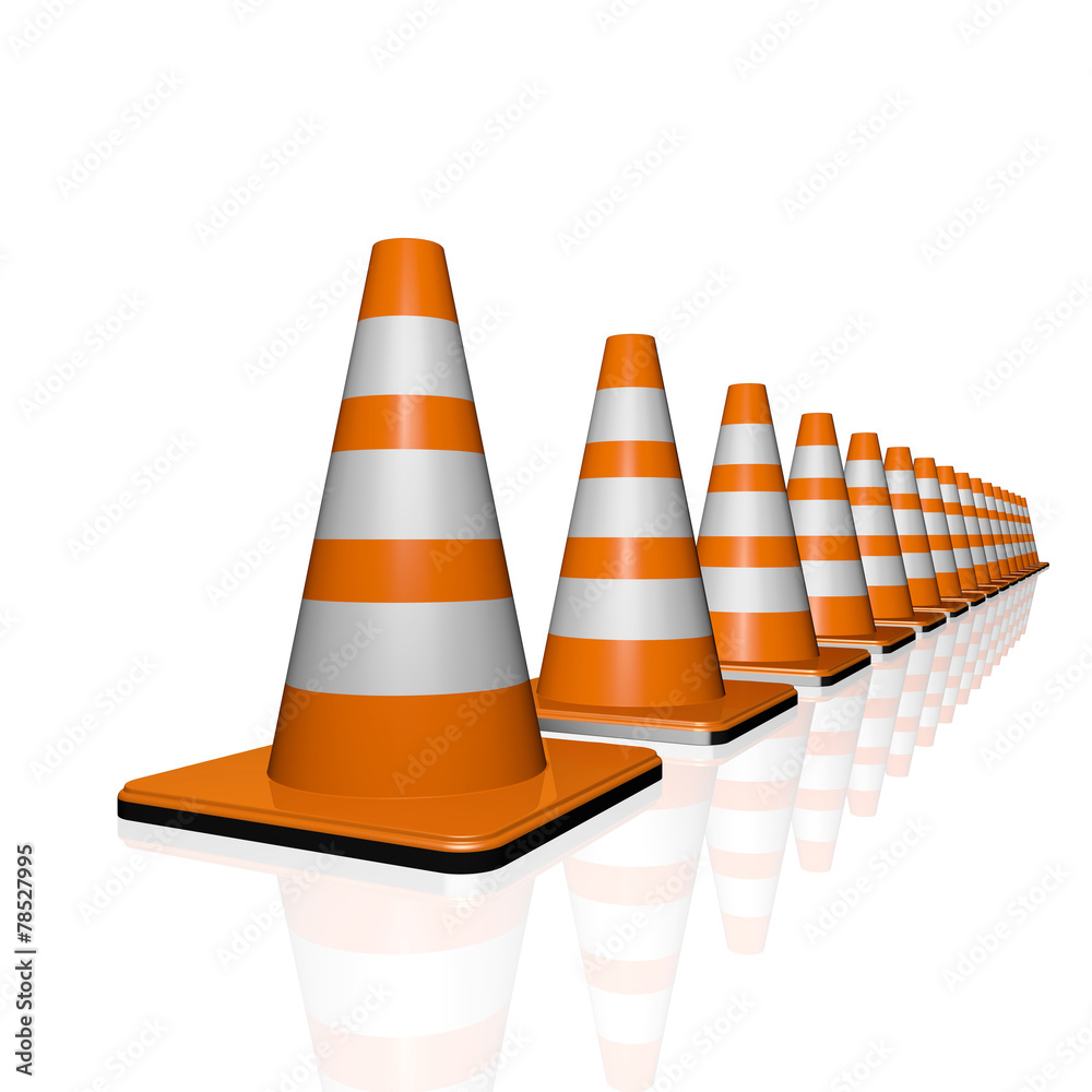 Traffic cones. road sign. icon isolated on white background Traffic cones. road sign. icon isolated on white background