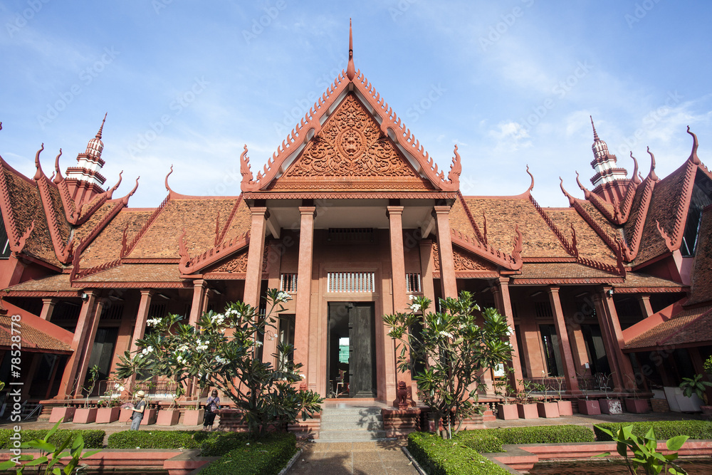Exterior of the National Museum of Cambodia in Phnom Penh, Cambodia - Asia