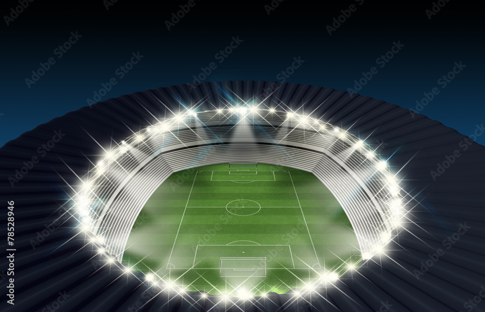 Fototapeta premium Soccer Stadium Night