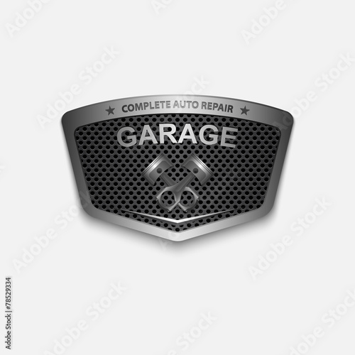 Vintage garage retro label design.vector
