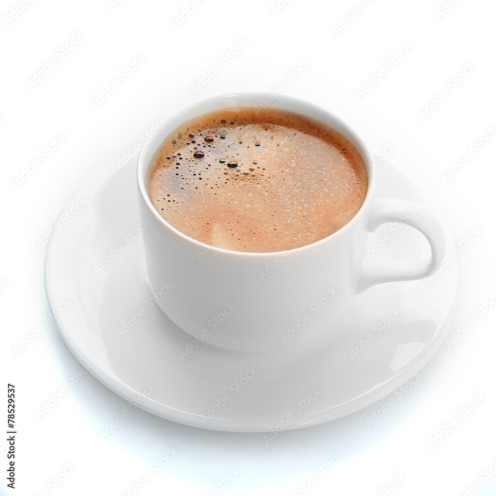 Cup of coffee isolated on white Cup of coffee isolated on white