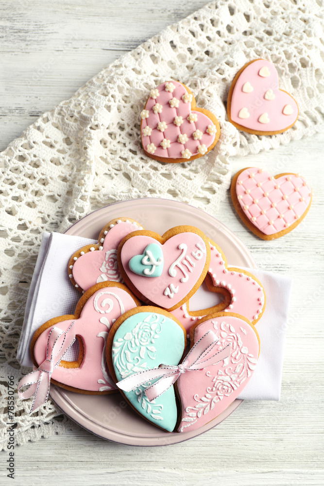 Heart shaped cookies for valentines day Heart shaped cookies for valentines day