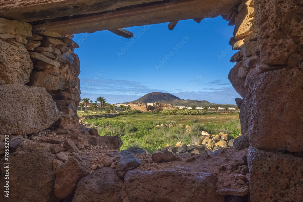 View of mountain   Fuerteventura  Canary Islands Spain