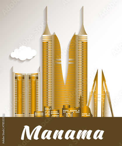 City of Manama Bahrain Famous Buildings photo