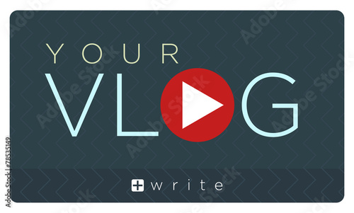 Vector illustration of vlog banner