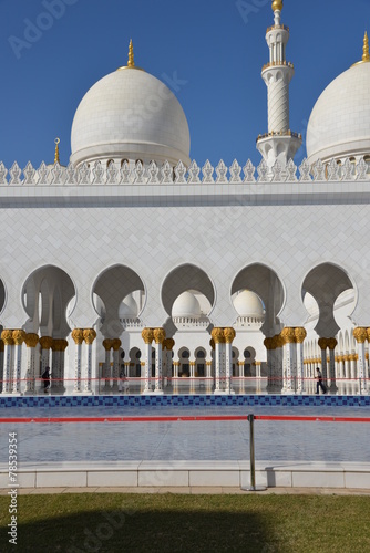 View on grand mosque in Abu Dhabi photo