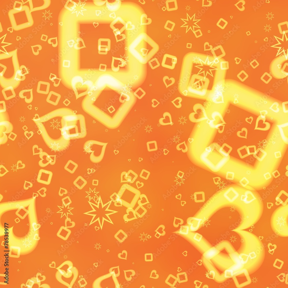 Orange abstract shaped seamless background