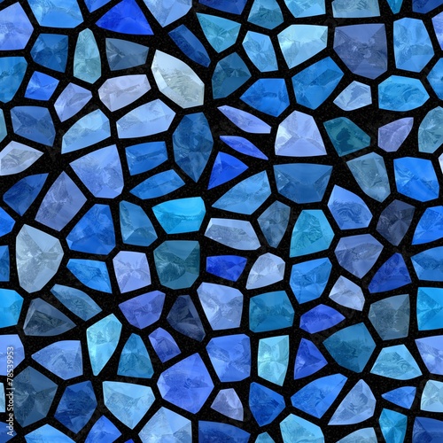 Blue tiles seamless mosaic