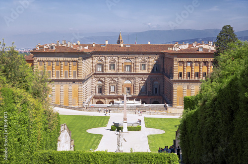 Boboli Gardens and Pitti Palace  in Florence photo