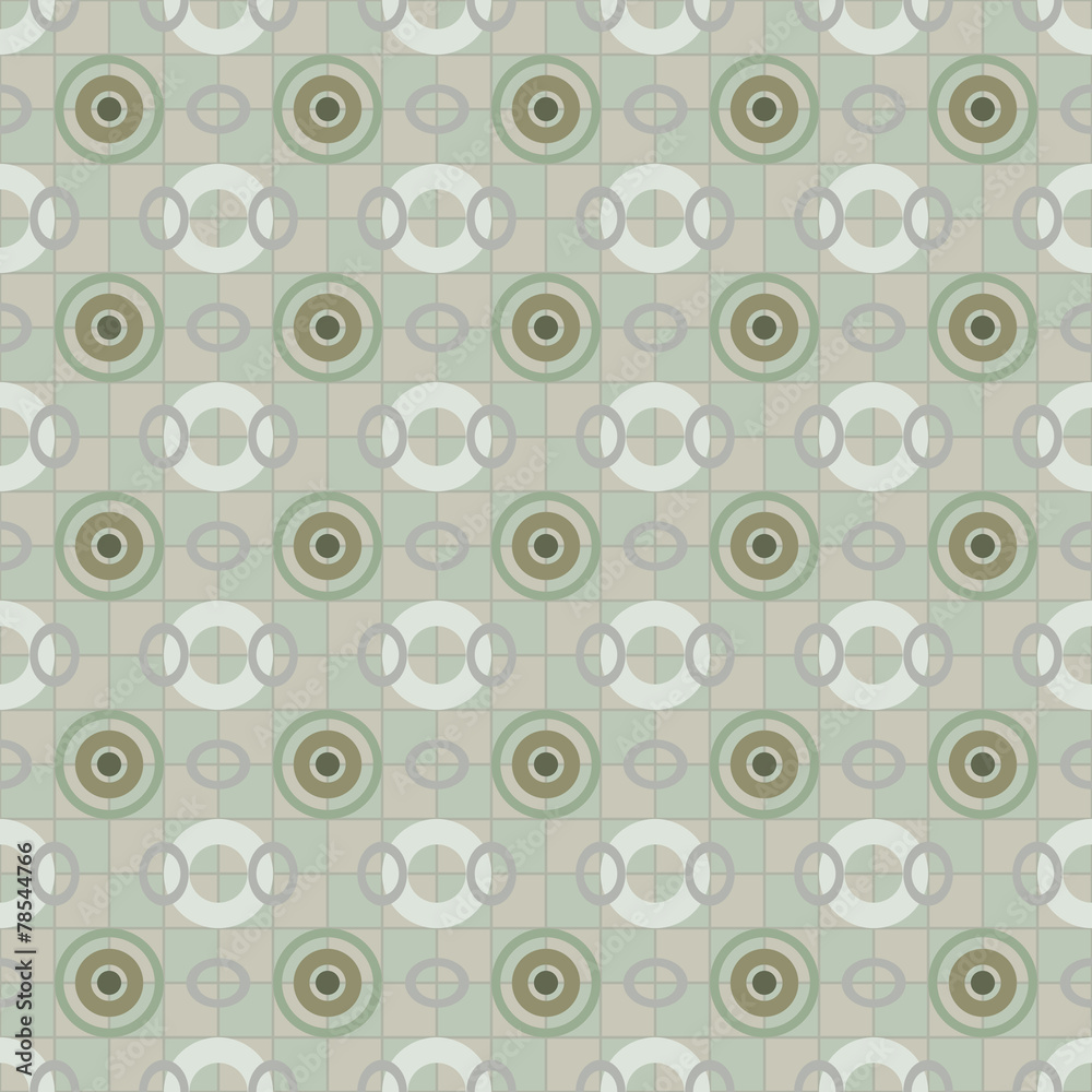 Seamless chess pattern of circles and rings