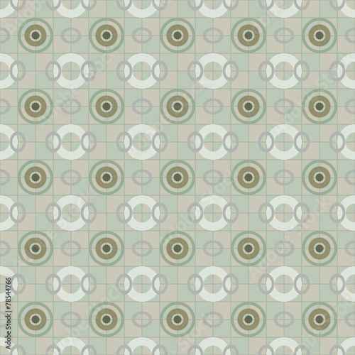 Seamless chess pattern of circles and rings