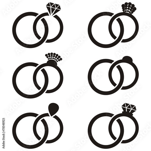 Wedding ring icons