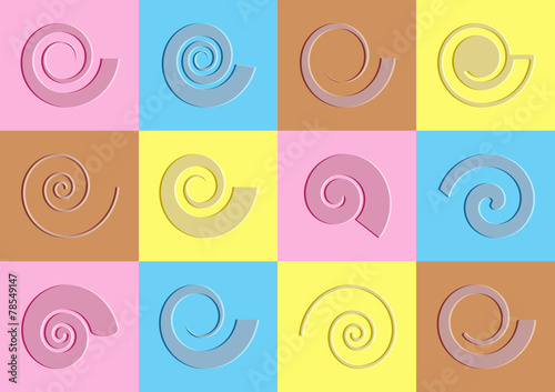 Abstract spiral icons