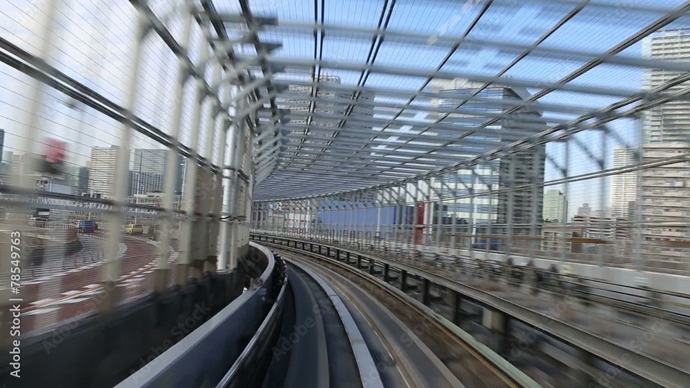 modern monorail in Tokyo modern monorail in Tokyo