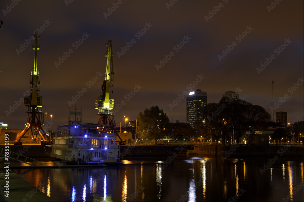 Puerto Madero by night, Argentina