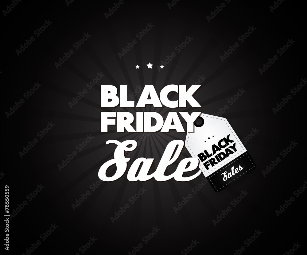 Fototapeta premium Black Friday Sale poster element. Creative lettering. Sales