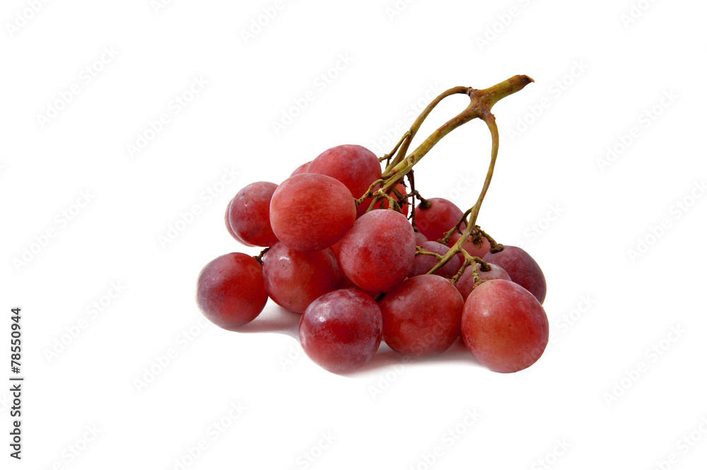 Red grape isolated on white Red grape isolated on white