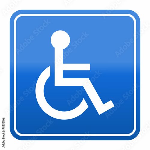 Handicap or wheelchair person icon