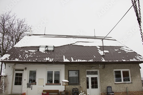 snow on the roof