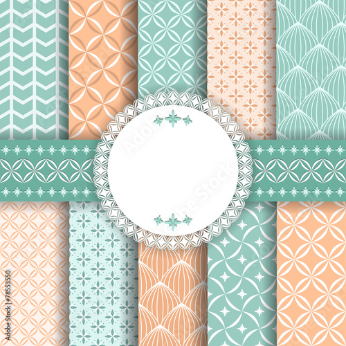 Collection pattern for scrapbook.