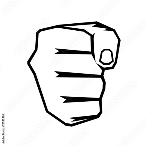 icon a fist on a white background