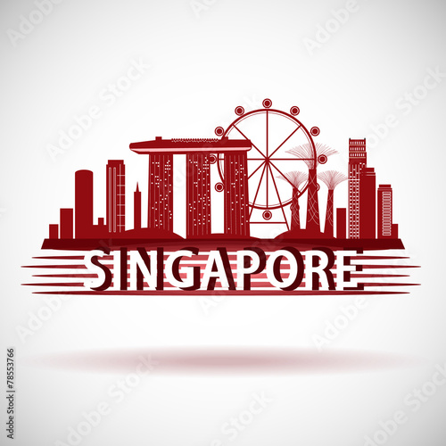 odern Singapore City Skyline Design