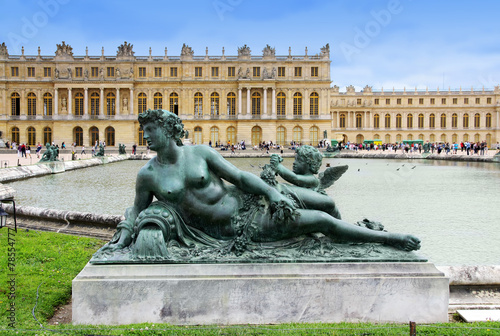 Statue of La Saône at Water Parterre, Versailles, France