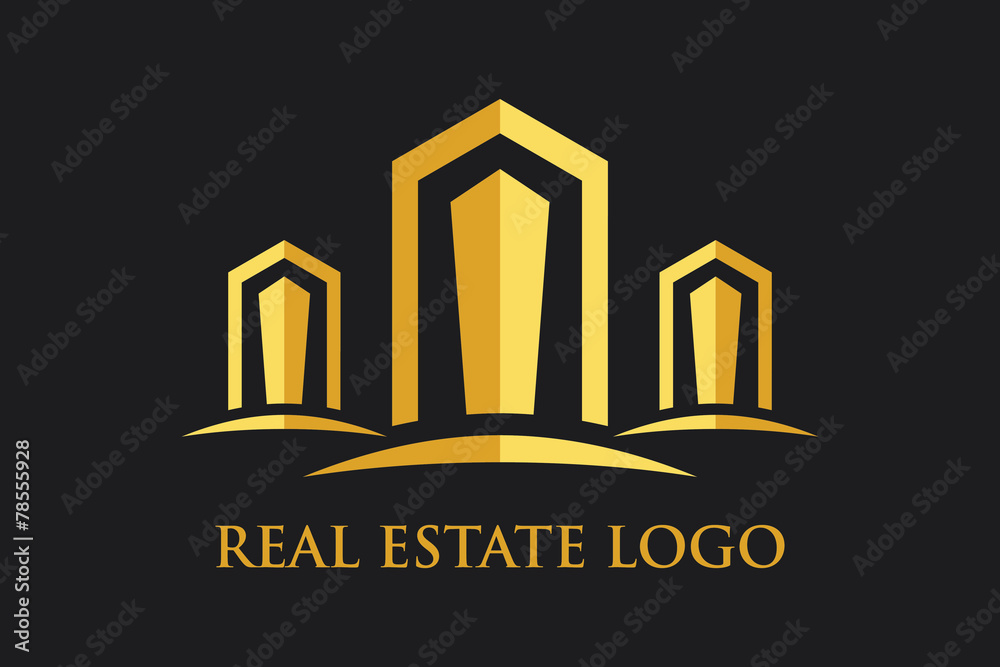 Fototapeta premium Vektör Logo Emlak Yapı İnşaat