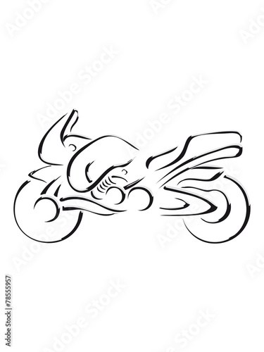 motorcycle art stylized