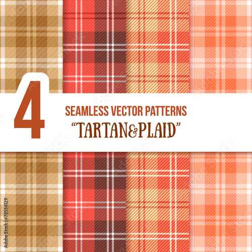 Tartan and Plaid Seamless Vector Pattern Set