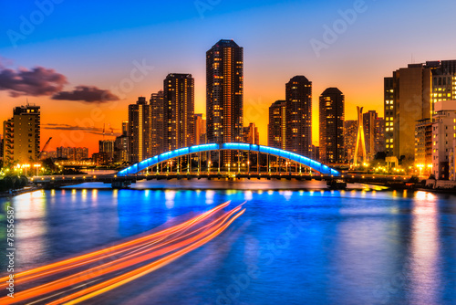 Photography Tokyo skyline,  Japan.