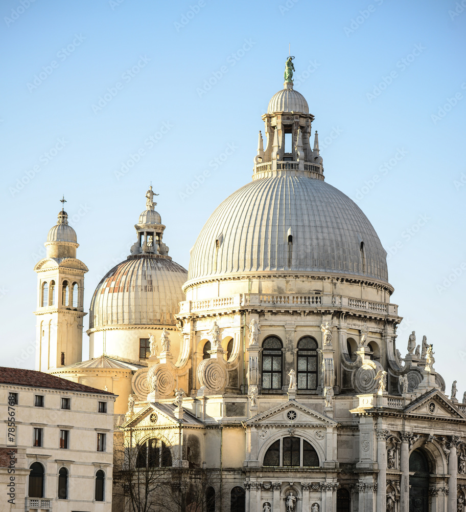Santa Maria della Salute church on Grand Canal in Venice Italy