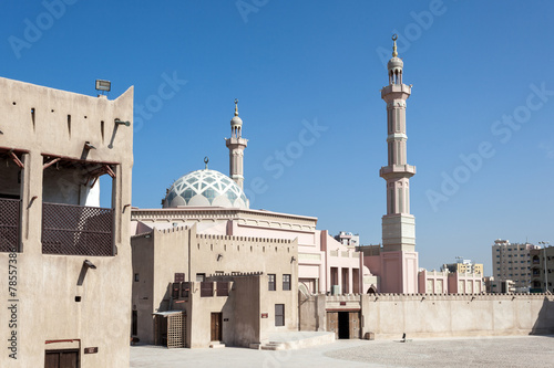 Mosque in the emirate of Ajman, United Arab Emirates photo