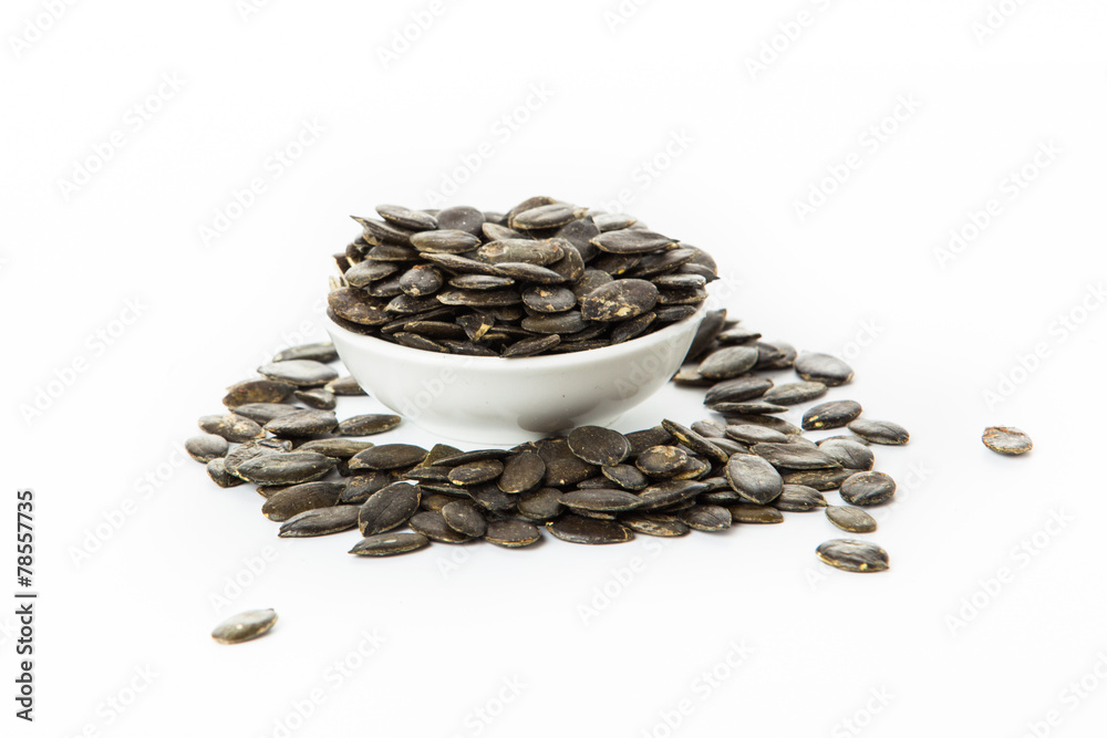 pumpkin seeds isolated on white background. Fresh roasted Pumpki pumpkin seeds isolated on white background. Fresh roasted Pumpki