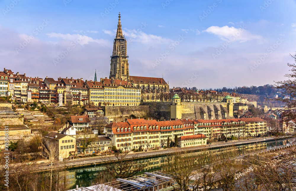 View of Bern with its Munster - Switzerland