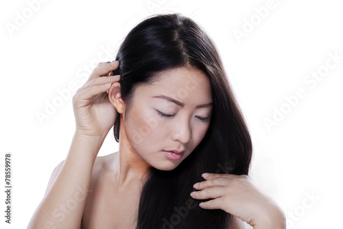 Girl with smooth and healthy hair