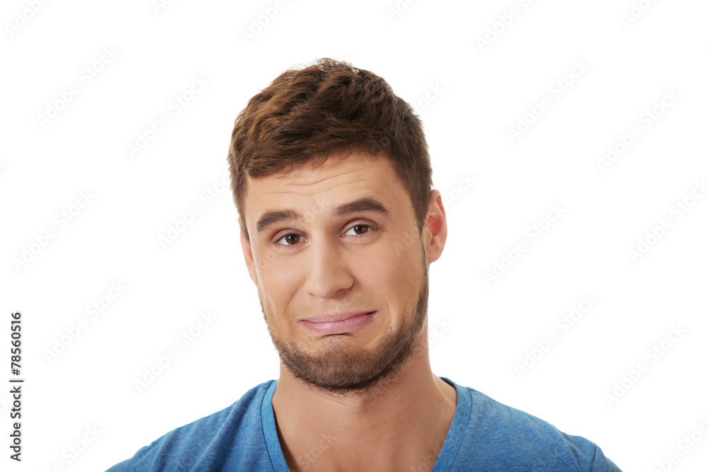 Fototapeta premium Young depressed man.