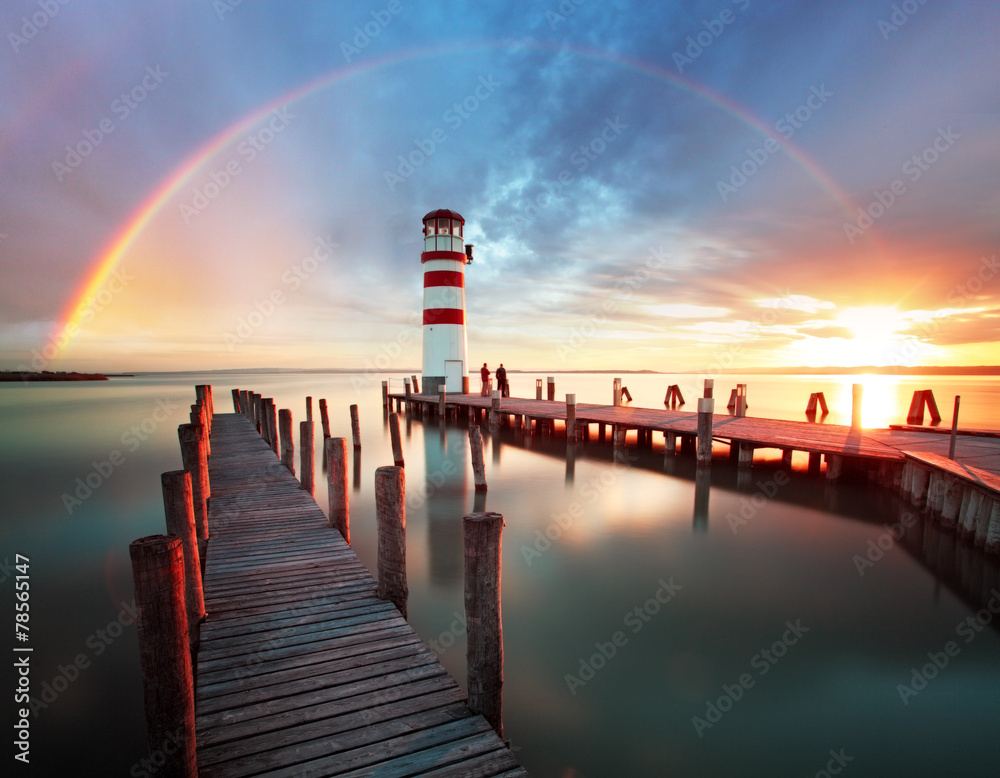Obraz premium Lighthouse at Lake Neusiedl - Austria