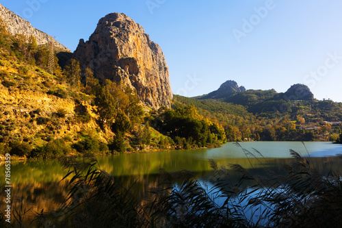 Reservoir at Chorro river. Andalusia