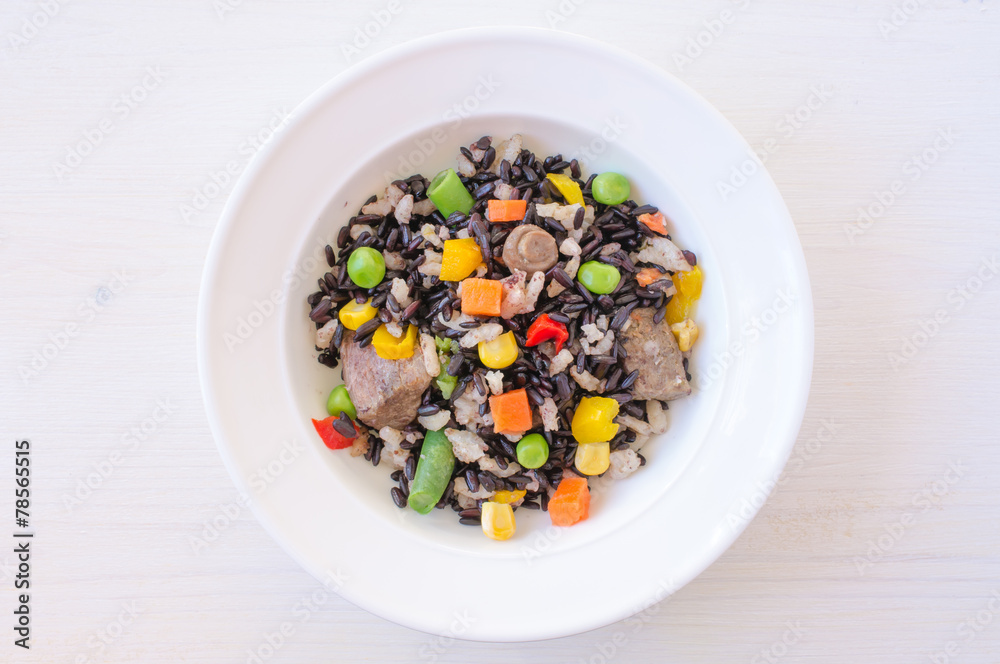 Risotto with wild rice Risotto with wild rice