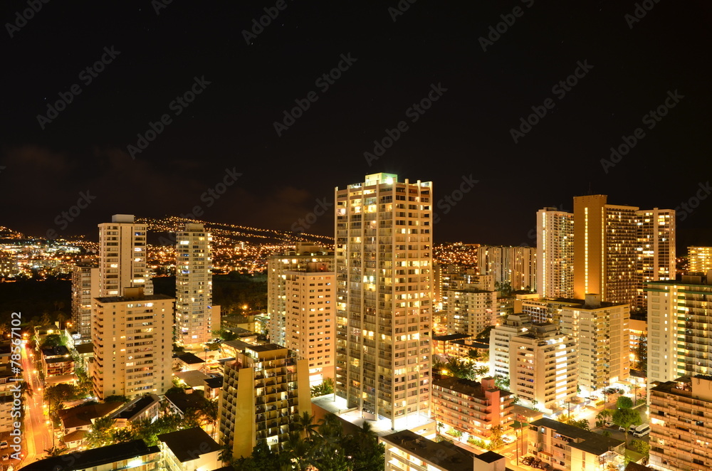 Waikiki by night