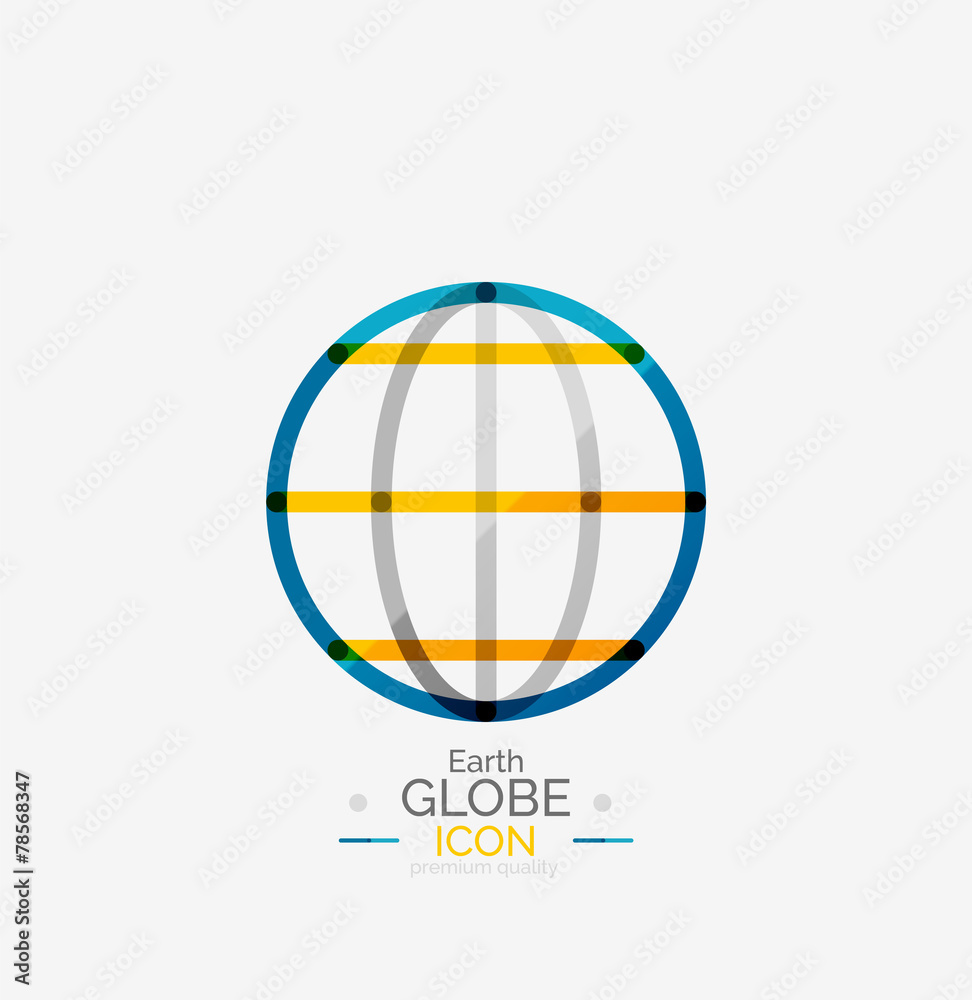 World globe logo stamp Stock Vector | Adobe Stock