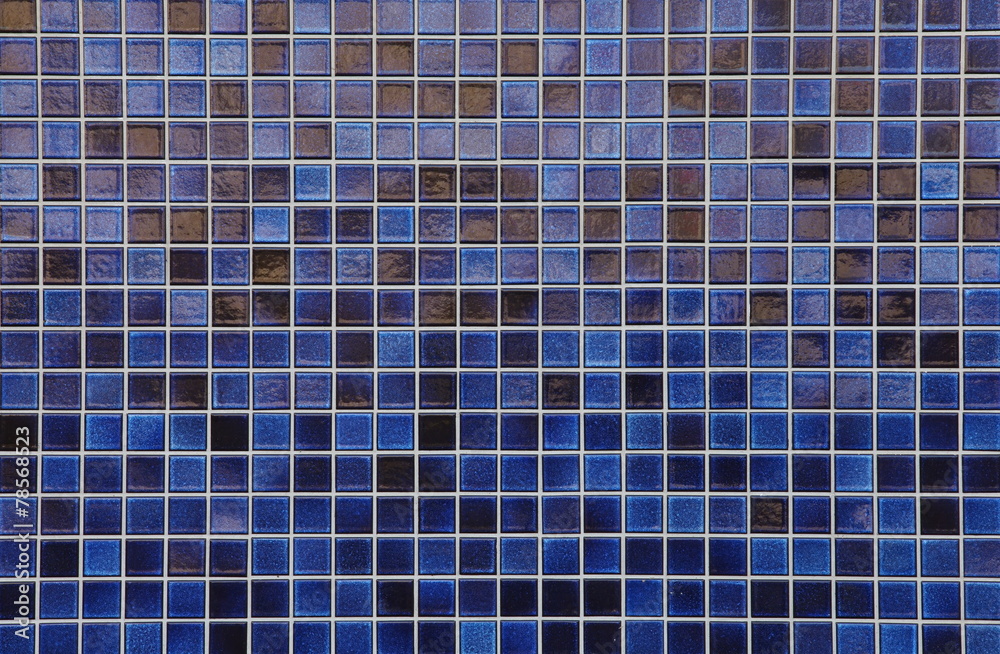 Blue mosaic tile wall seamless background and texture Blue mosaic tile wall seamless background and texture