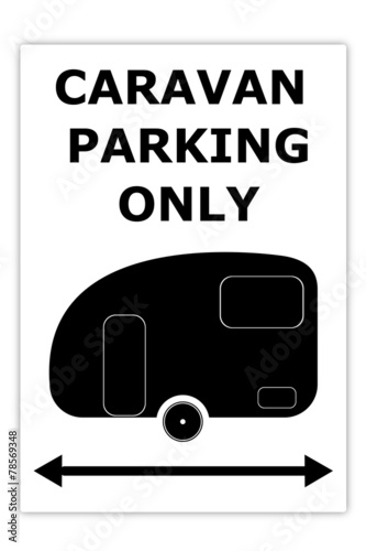 Caravan parking only sign